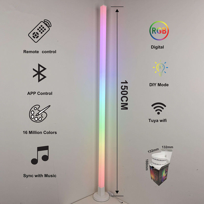 1800lm LED Zmiana koloru Światło kątowe RGB Kolorowa lampa podłogowa zdalnego sterowania