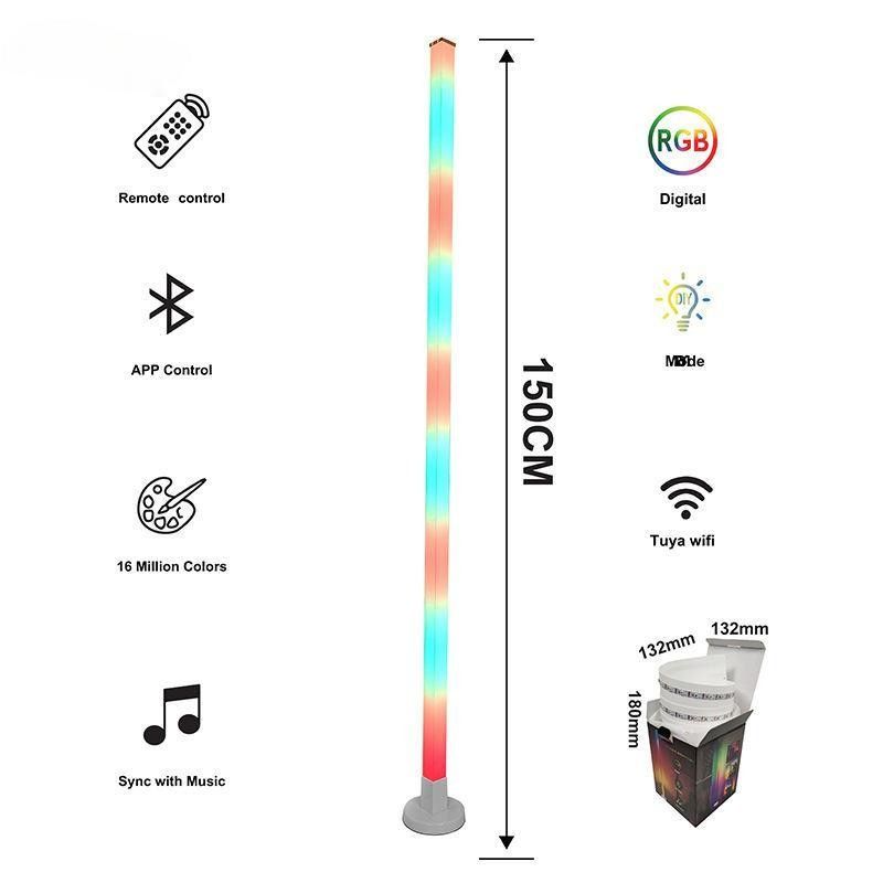 2024 Atmosphere Smart Home Light Rgb Led Floor Lamp z żelazną podstawą i zdalnym sterowaniem