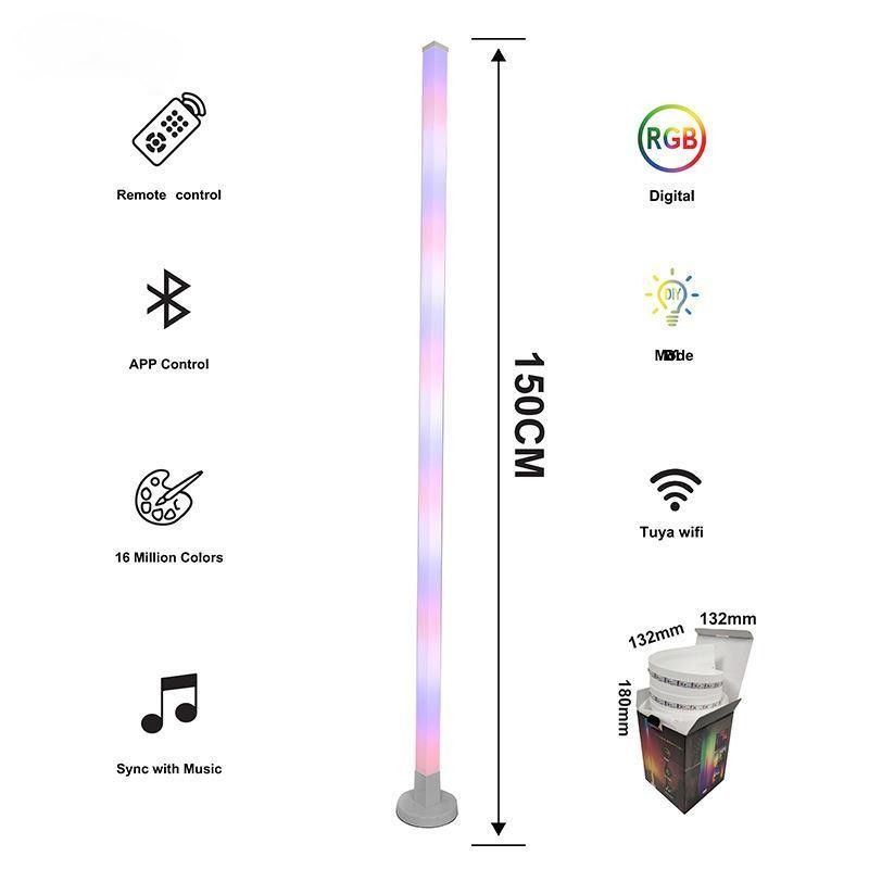 2024 Atmosphere Smart Home Light Rgb Led Floor Lamp z żelazną podstawą i zdalnym sterowaniem