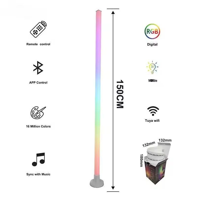 DIY Atmosphere Smart Home Light Rgb Led Floor Corner Lamp z IR Remote Control