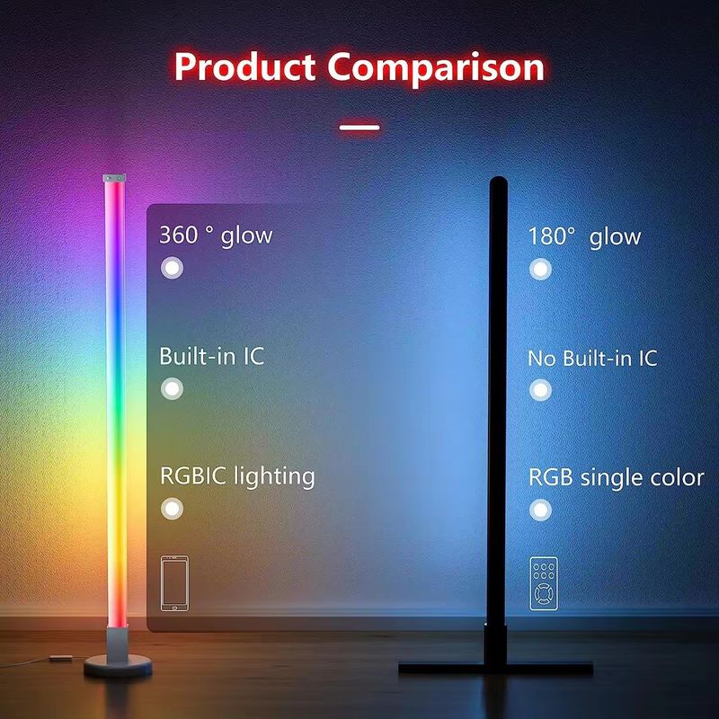 DIY Atmosphere Smart Home Light Rgb Led Floor Corner Lamp z IR Remote Control