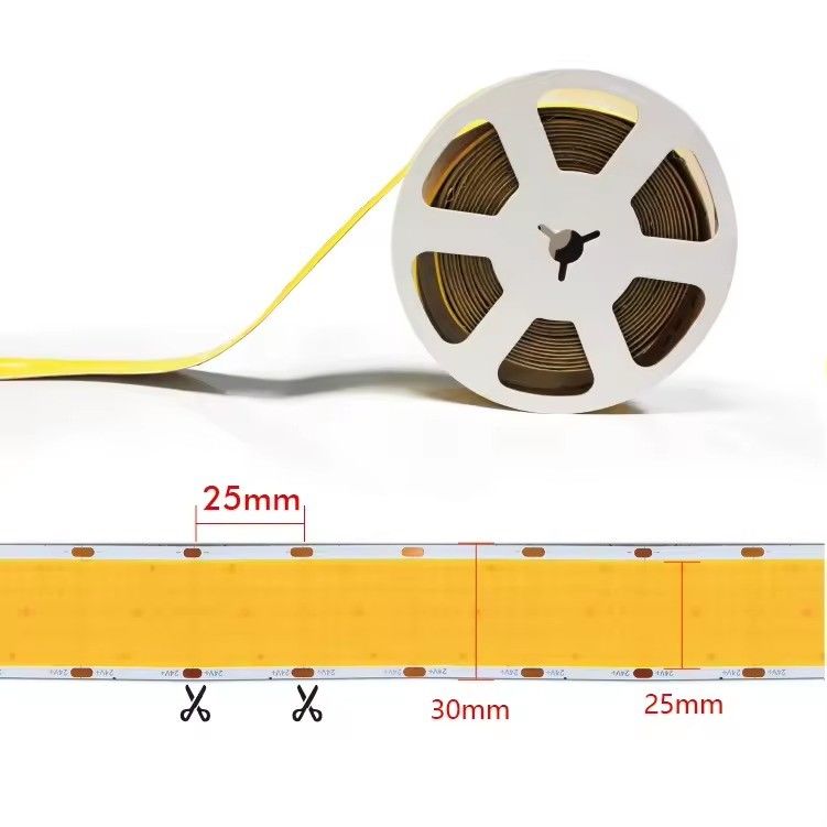 COB LED Strip Super Wide 30mm 1600chips 40W/M 2700k 3000k 6500k DC24V dla projektu sufitu