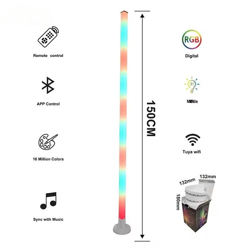 1.5M ASB Smart Home LED Strip z IR Remote Control i muzyką RGBIC dla lampy podłogowej
