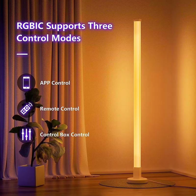 RGBIC Bluetooth Tuya WiFi Smart App Lampa podłogowa LED dla salonu 35*35*1500mm