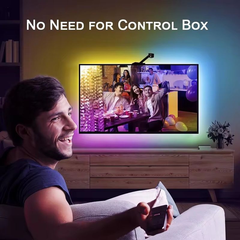 55-65 cali Alexa Google Home Ambient Smart App Wifi Immersion TV LED Backlights 3,8m 12,5ft ROLL z kamerą