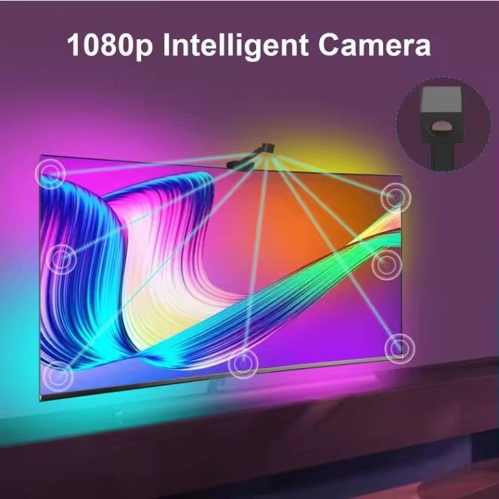 RGB Dekor Bar LED Smart TV Podświetlenie paski światła z kamerą IP20 3.8m 12V dla telewizora