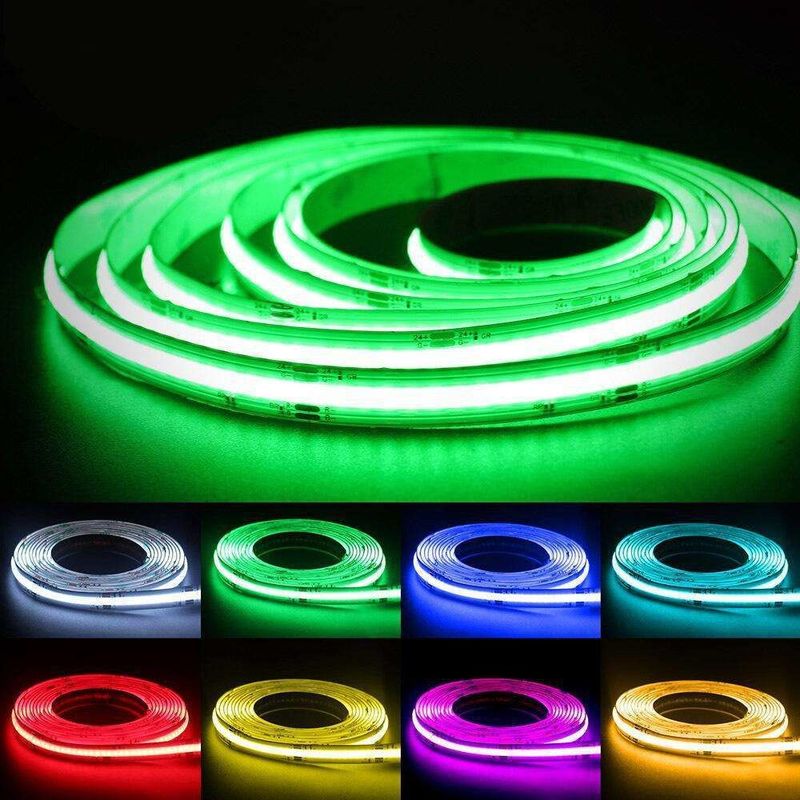 10 mm PCB szerokość elastyczny RGB COB LED Strip światło źródło światła LED spot Free IP20 DC 12V