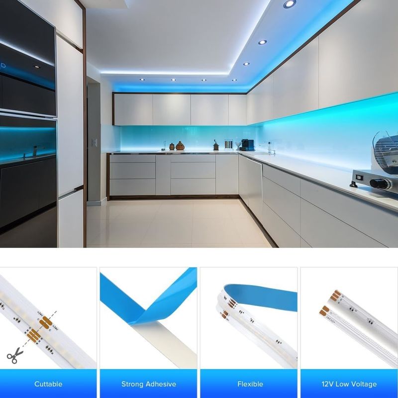 100lm/w Lampa Wydajność świetlna RGBW 784leds Smart COB Led Strip do dekoracji domu