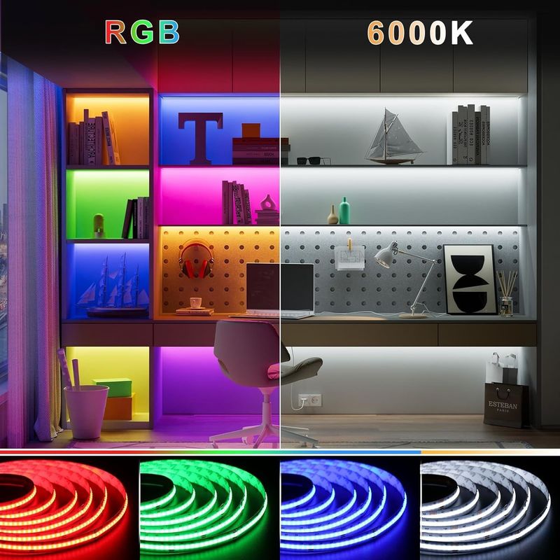 100lm/w Lampa Wydajność świetlna RGBW 784leds Smart COB Led Strip do dekoracji domu