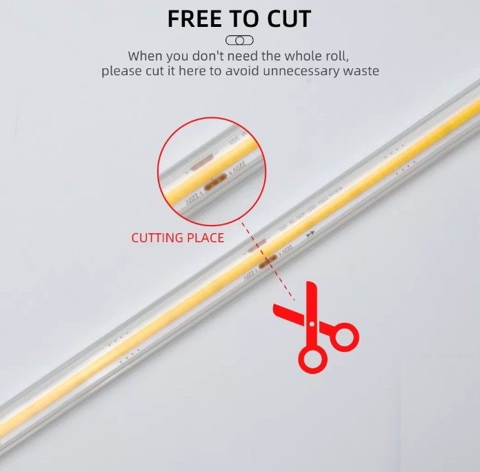 Wysokie napięcie 80 CRI 288leds COB LED Strip Light dla zastosowań wewnętrznych i zewnętrznych 110V 220V