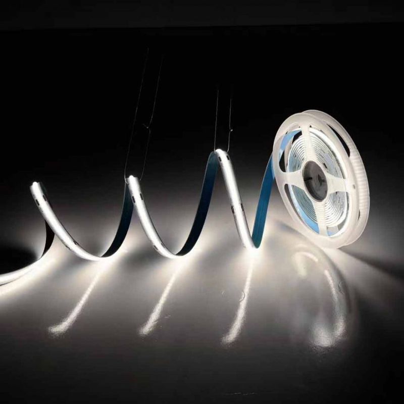 Oszczędność energii IP20 COB LED Strip Light 8mm PCB 300 chipów na metr z 800lm Flux świetlny