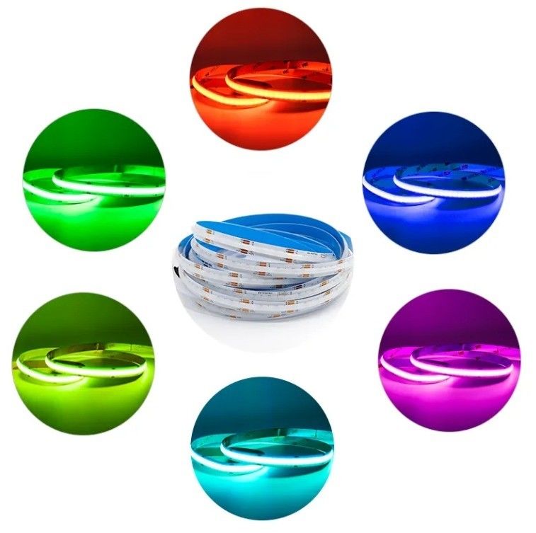 80lm/w 400leds/m Ultra Thin 5V 12V 24V IP20 Biały pas światła COB LED 3mm 5mm Szerokość Biały Błękitny Czerwony Zielony pas FCOB LED