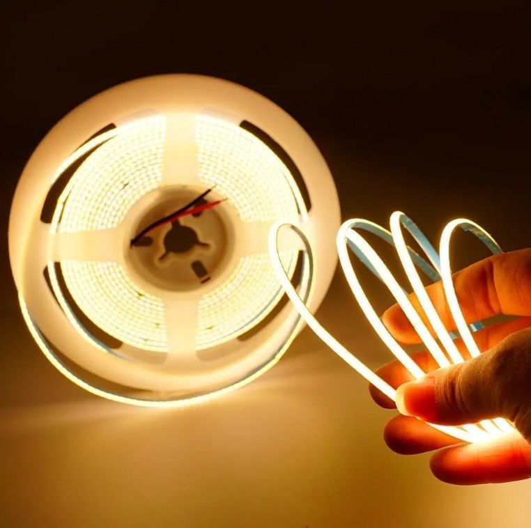 80lm/w 400leds/m Ultra Thin 5V 12V 24V IP20 Biały pas światła COB LED 3mm 5mm Szerokość Biały Błękitny Czerwony Zielony pas FCOB LED